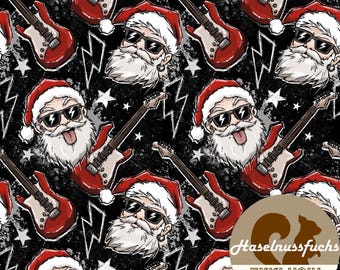 2017 Fabric “Rockin’ Santa 1” Own productions French Terry Jersey Muslin Cotton Softshell Canvas Panama Minky Lycra Satin