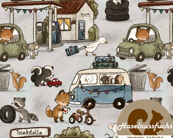 2009 Fabric “Gas Station” Own productions French Terry Jersey Muslin Cotton Softshell Canvas Panama Minky Lycra Satin