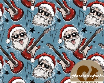 2018 Fabric “Rockin’ Santa 2” Own productions French Terry Jersey Muslin Cotton Softshell Canvas Panama Minky Lycra Satin