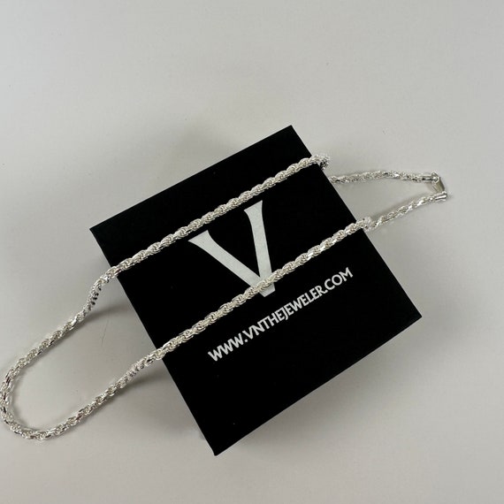 Collana Unisex Con Catena A Maglia A Coda Di Volpe Italiana In Argento Sterling 925 Massiccio Da 2,1 Mm, Realizzata In Italia, Da 16" A 30" Pollici. - Italia