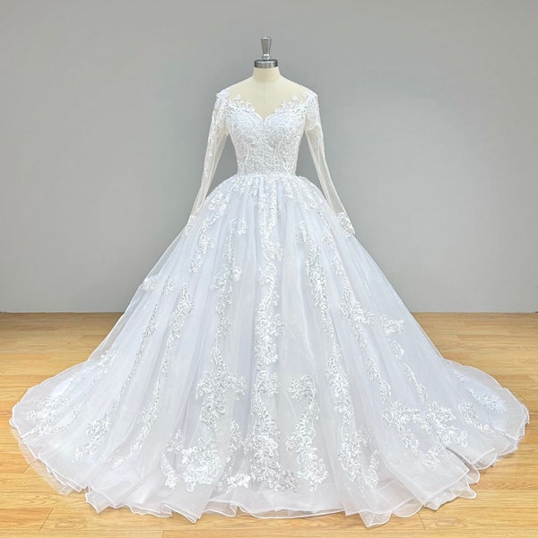 A Line Wedding Dress - Etsy