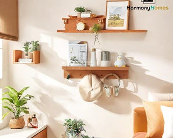 Entryway Organizer Towel Rack Key Hooks, Modern Solid Wood Piano Coat Rack, Flip Down Magnetic Coat Hat Towel Hook Rack,Key Holder
