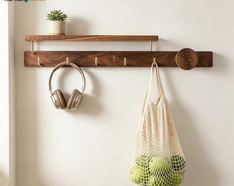 Entryway shelves,Coat rack,Wooden coat hooks,Coat hooks for wall,Shelf with hooks,Key hooks,Handcrafted Furniture,Housewarming Gifts
