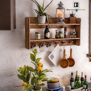 Easy to hang shaker peg shelf,wood display shelf,Shaker peg coat rack,coffee bar shelf,shelf with hooks,Wood shaker shelf,shaker peg shelf