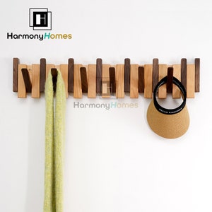 Piano key coat rack,Coat hook,Coat rack,clothes hooks,walnut and cherry wall hooks,entrance hooks,wall hooks, housewarming gifts