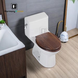 Walnut Toilet Cover,Toilet Cover,Dark Brown Wooden Toilet Seat,with MicroliftWooden Toilet Seat With Trim & Carving and Microlift