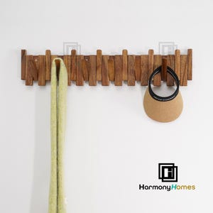Piano key hooks, solid wood hooks, coat racks, hang creative hooks into your living room wall.
