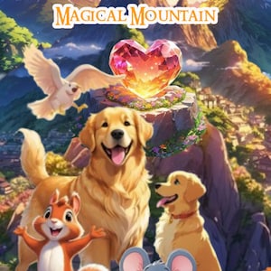 Lion et la montagne magique, Livre numérique pour enfants, Histoires numériques pour enfants, Téléchargement PDF, Histoires pour enfants, Histoires de chiens