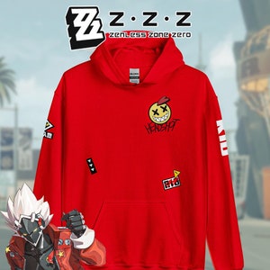 Felpa con cappuccio Zenless Zone Zero Billy / Felpa con cappuccio Cunning Hares Faction / Merchandising anime ZZZ per Gacha Gamers / Felpa con cappuccio grafica unisex