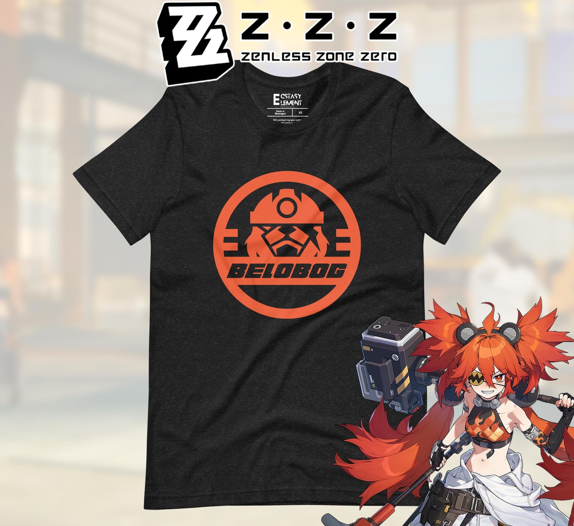 Belobog Industries Zenless Zone Zero | zzz Theme Tee | Anime Graphic T-Shirt | Gacha Gaming Merch Gift | Zenless Fan Made Merch | Unisex