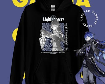 Flins Genshin Impact Graphic Hoodie: Kyryll Chudomirovich Flins Anime Fan Made Merch