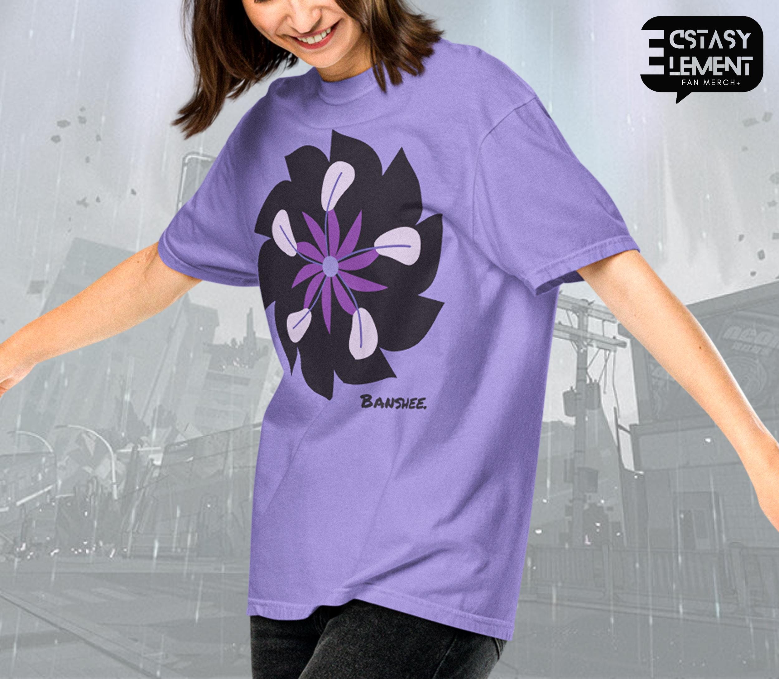 【GRAILZ】LIFE IS AN ECHO T-SHIRTS [PURPLE] Vivian Zenless Zone Zero Tshirt | ZZZ Mockingbird Graphic