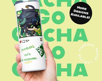 Custom Genshin Impact Water Bottle - Limited Fan Made Merch - 20 oz Stainless Steel Cup