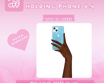 Phone Grip Hand Asset – Live2D Rigged Prop for Vtubers