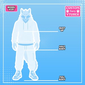 Custom Furry VTuber Model | Anthro Digital Avatar Commission (Bust Up)