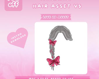 Single Side Braid Hair | VTuber Model Premade Asset (Digital Download)