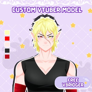Custom VTuber Model Commission | Live2D Avatar Design & Rigging for Male and Female Streamers | Furry Vtuber | Avatar