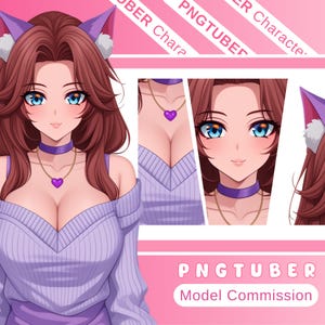 Custom PNGTuber Avatar for Streamers & Anime Lovers | Cute Anime Style Pngtuber Model | Easy Vtuber Commission for Beginners