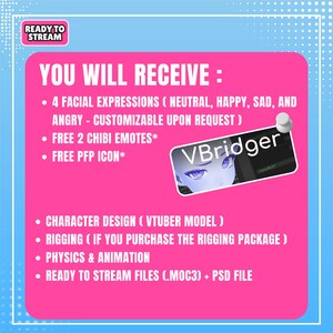 Custom Furry VTuber Model | Anthro Digital Avatar Commission (Bust Up)