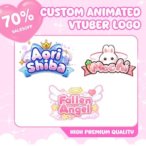 Custom VTuber Logo | Cute Chibi & Animated VTuber Avatar | Streaming Branding Logo | Personalized VTuber Icon
