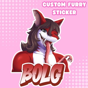 Custom Furry Badge Digital Art Commission Fursona Character Artwork PNG Transparent File