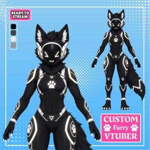 Custom Furry VTuber Model | Anthro Digital Avatar Commission (Bust Up)