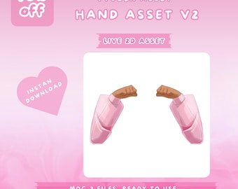 Shy Hand Pose VTuber Asset | Live2D Rigged Prop (Premade)