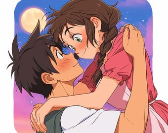 Spersonalizowany portret anime w stylu Ghibli | Spersonalizowana sztuka ze zdjęcia