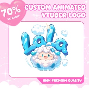 Custom Vtuber Logo | Custom Vtuber Logo kawaii, cute and Animated for stream twitch, Vtuber Kawaii, Custom Chibi Cute Animated VTuber Logo