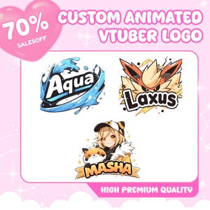 Vtuber, Vtuber Logo, Custom VTuber Logo Commission , Custom Logo, Vtuber Asset, Twitch Logo, Stream Logo, Kawaii Logo, Twitch Banner, Twitch
