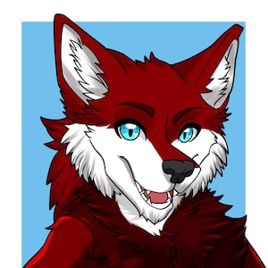 Anime Furry Headshot | Niestandardowy Furry Pfp | Ikona Furry | Fursona Art Commission