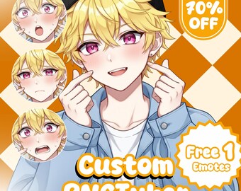 Custom Anime PNGTuber Model | Personalized Character Avatar
