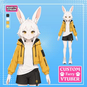 Custom Furry VTuber Model | Anthro Digital Avatar Commission (Bust Up)