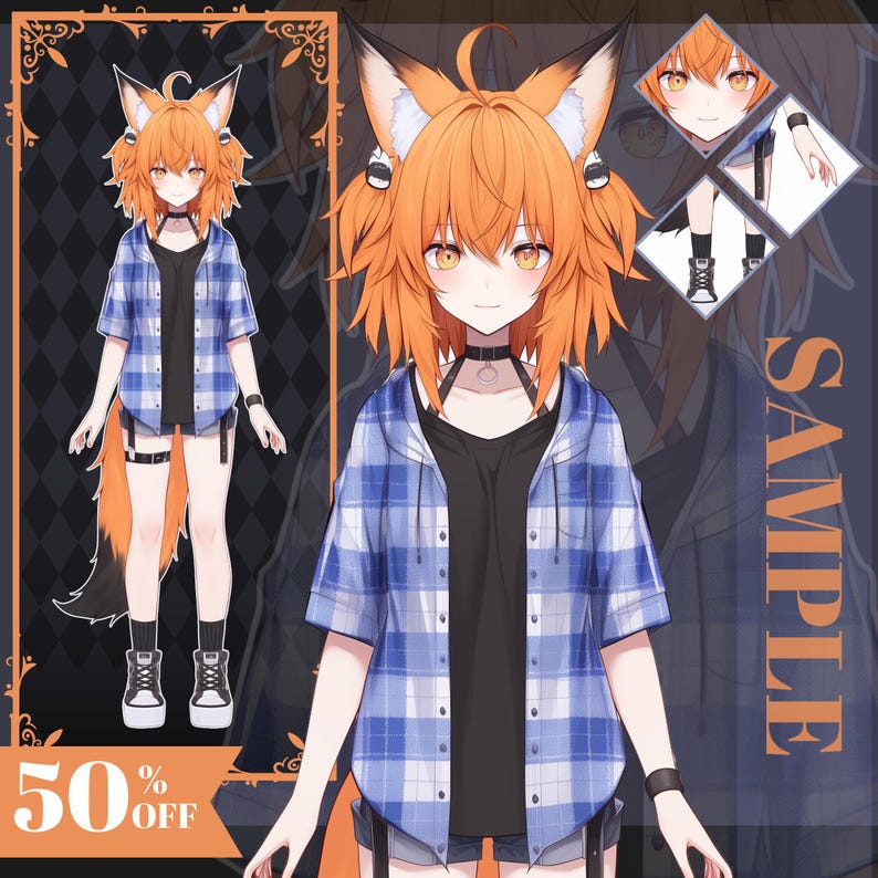 Custom Vtuber Model Live2d Vtuber Commission, Vtuber Assets, Vtuber