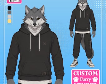 Furry Vtuber Avatar | furry vtuber, furry vtuber commission, custom furry vtuber, digital anthro artwork, streaming model commission