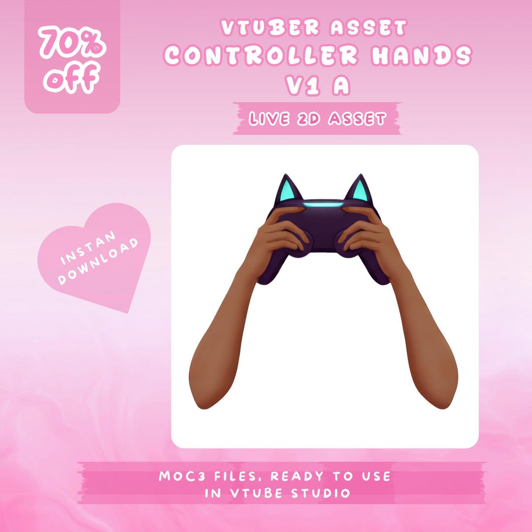 Avatar Hand Controller Animated Controller Hands for Vtuber | Live2d Stream Asset - Etsy