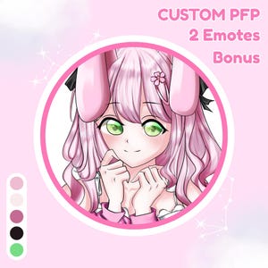 CUSTOM Pfp, PFP for twitch, Pfp Commission, PFP Anime, Anime, Vtuber pfp, Pngtuber pfp, Profile Icon, Profile picture, Character Commission