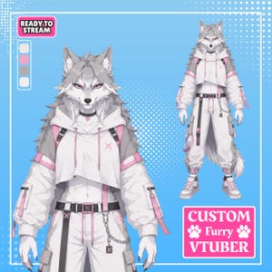 Custom Furry VTuber Model | Anthro Digital Avatar Commission (Bust Up)
