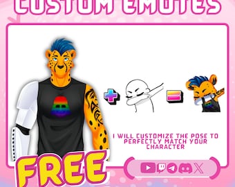 Eigene Twitch Emotes für Streamer | Twitch und Discord Emotes | Niedliche Benutzerdefinierte Emotes | Streamer Emote Paket