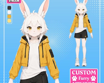 Aangepaste Live2D Furry Vtuber | Vtuber-model | Furry Vtuber | Vtuber | Aangepaste Vtuber | Fursona | Anthro | Furry-basis | Furry-avatar | Furry-kunst