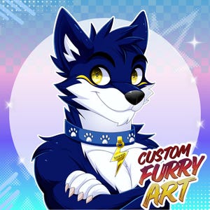 Custom Furry Art Commission | Furry Character Illustration | Digital Download | Anthro Art | Furry Icon | Furry Model