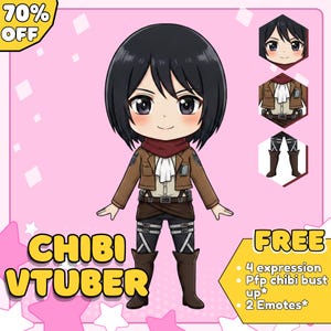 Kundenspezifisches Chibi VTuber Modell | Niedliche PNGTuber für Twitch & YouTube | Kawaii Anime OC Design | Hochwertiger Chibi-Avatar | Benutzerdefinierte Charakterkunst