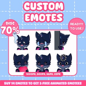 Animated Twitch Emotes, Custom Emotes for Vtuber, Kick, YouTube, Facebook & Discord Stream, Furry, Stiker, Emoji, Logo, Gif, Animated