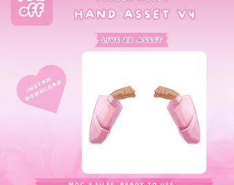 Soft Fist Hand VTuber Asset | Live2D Rigged Prop Download