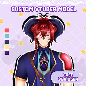 Custom Live2D VTuber Model : Anime Avatar Design, Commercial Use, Vtube Studio Model, Vtuber Rigging Vbridger