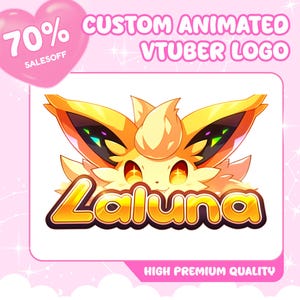 Custom Cute Vtuber Logo Text or Animated | Vtuber Kawaii | Logo For Stream | Twitch or Kick| Chibi Logo | PNGTuber Logo | GIFTuber Logo