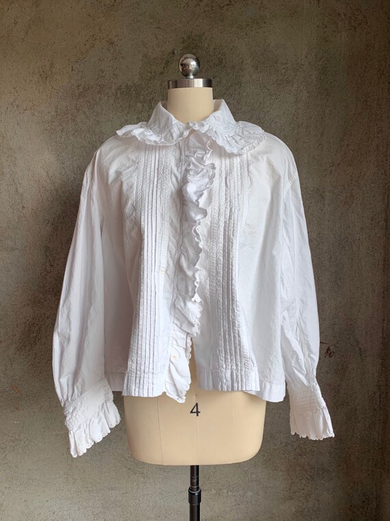 Edwardian cotton ruffle blouse