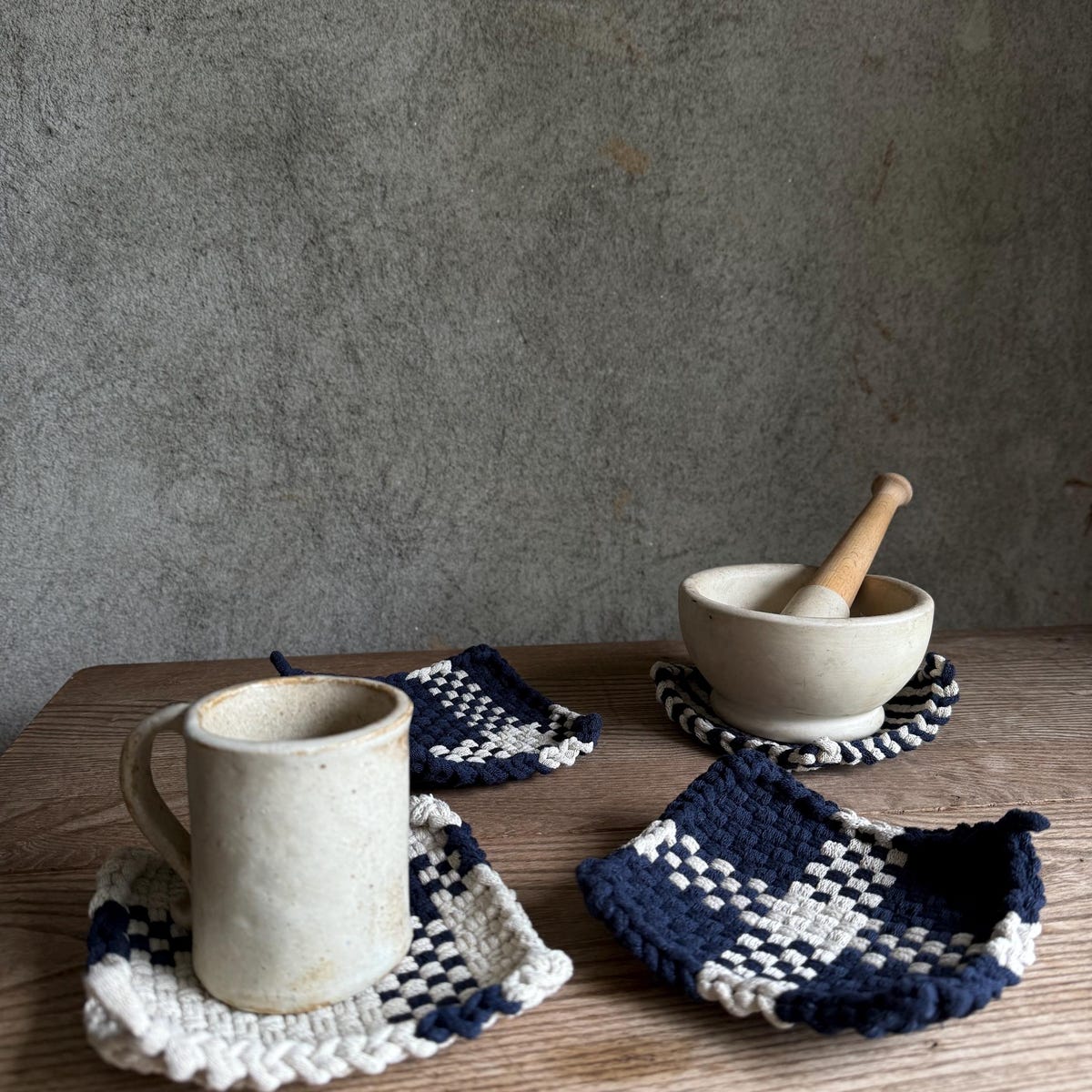 Handmade Woven Cotton Potholder Mat - Etsy