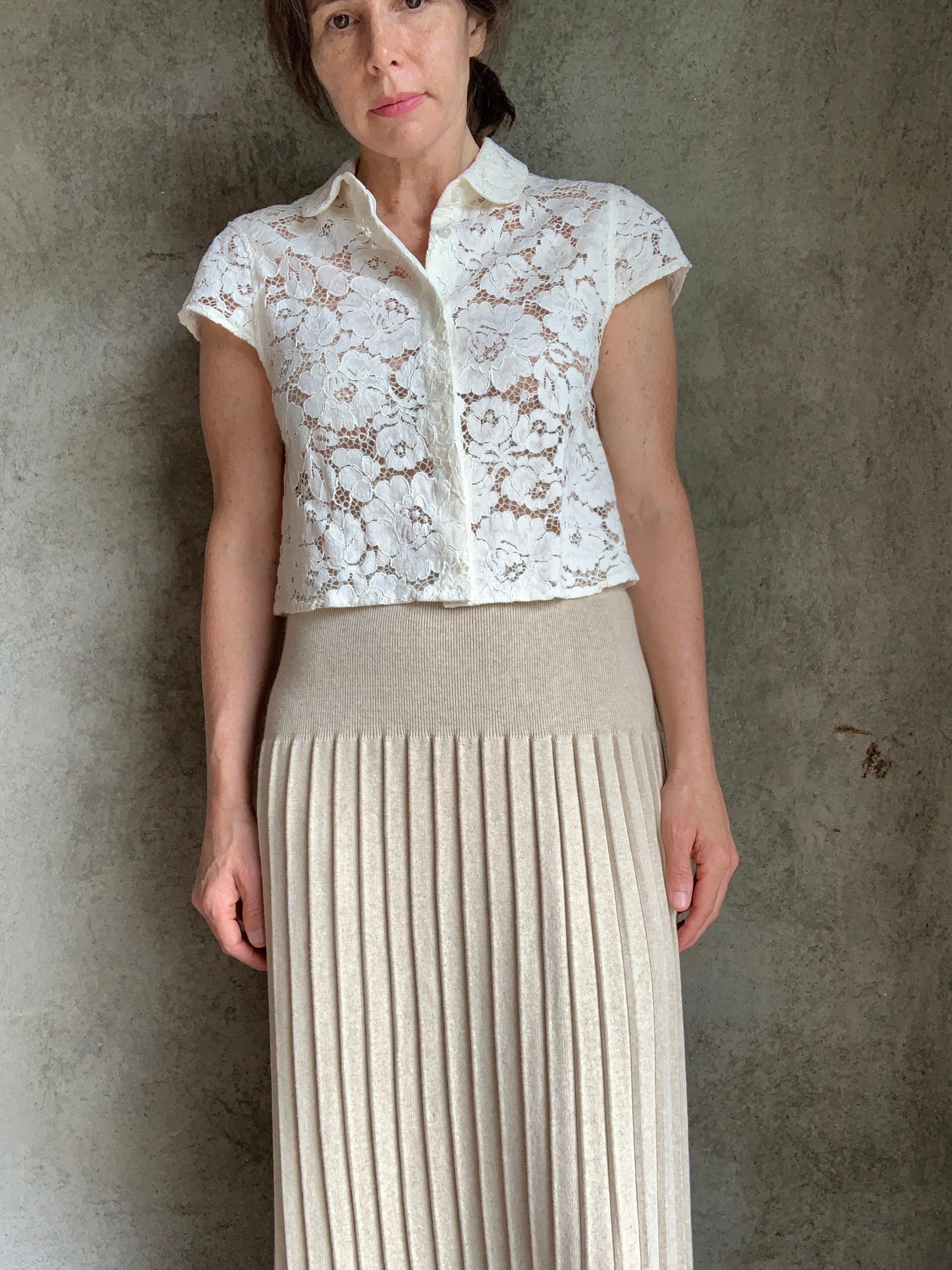 Joan vass shop long pleated skirt