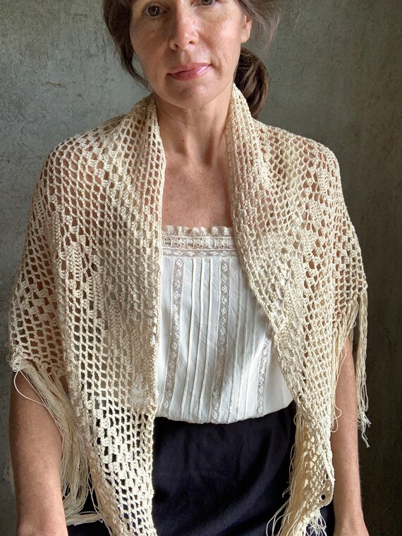 Vintage crochet shawl